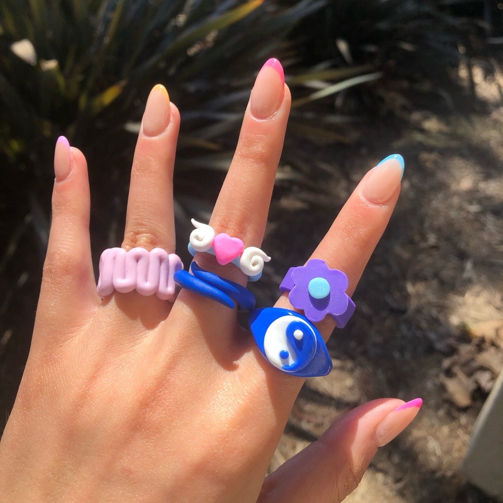 chunky clay rings